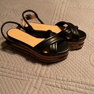 Paloma Barcelo Elegant Black Platform Sandals